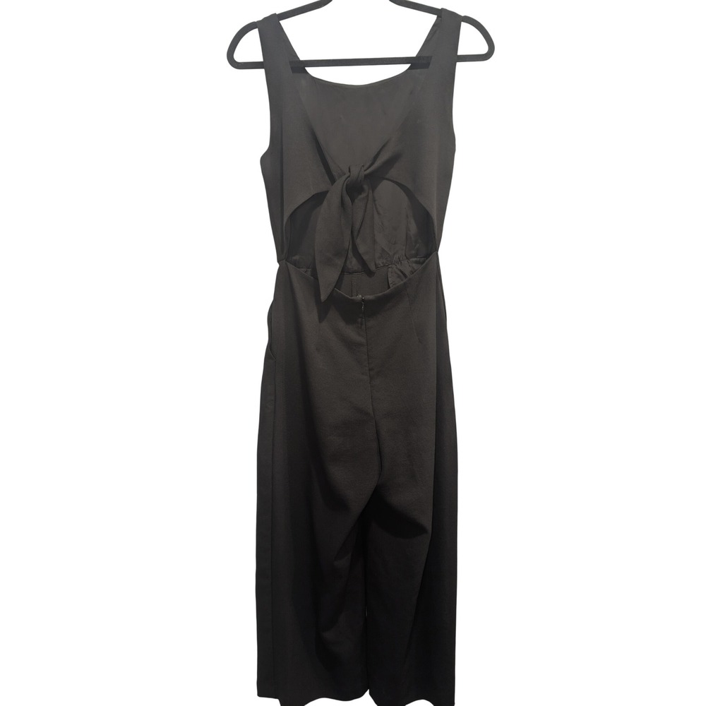 Aritzia Wilfred Black Sleeveless Jumpsuit Wide Leg Tie Back Casual Size 2 0300 - Picture 3 of 8